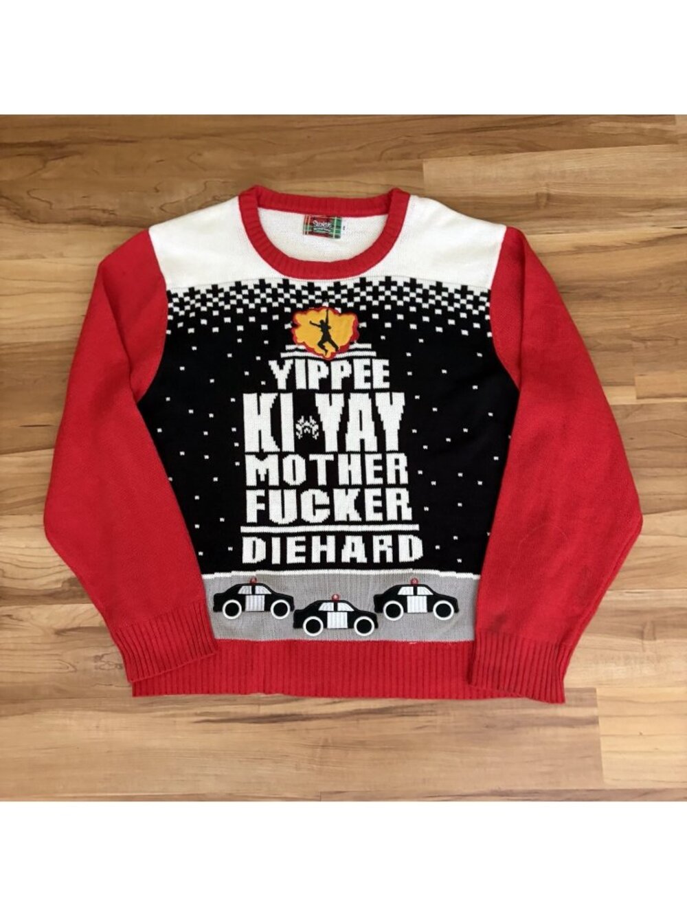 Die-Hard Movie Ugly Christmas Sweater Adult XXL Light Up Spencer’s Yippee Ki Yay